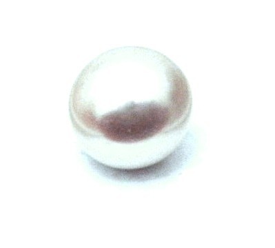 White 9.5-10mm Half Drilled Round Single Pearl